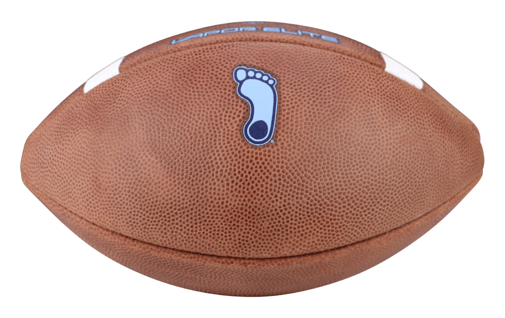 North Carolina Tar Heels logo on football