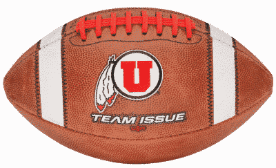 edited image of Utah Ute team issue football