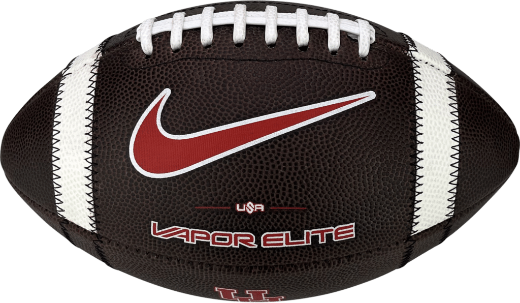 Black vapor elite football with red nike logo for Houston Cougars