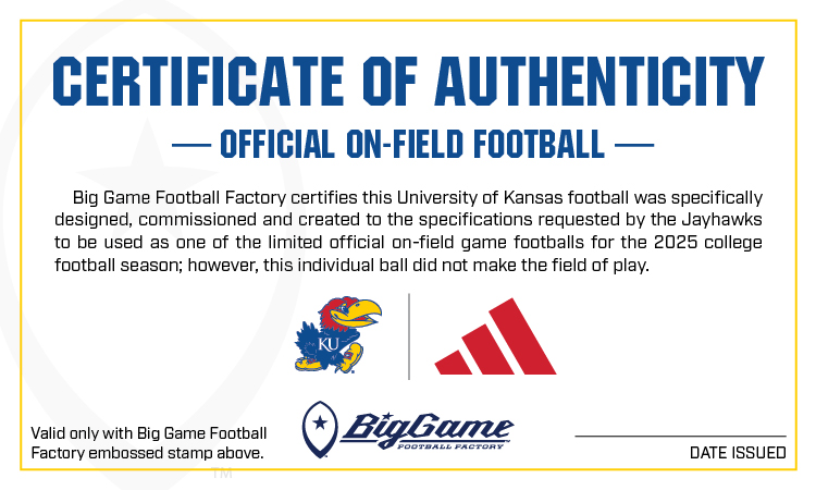 Official 2025 Kansas Jayhawks adidas Dime Game Football